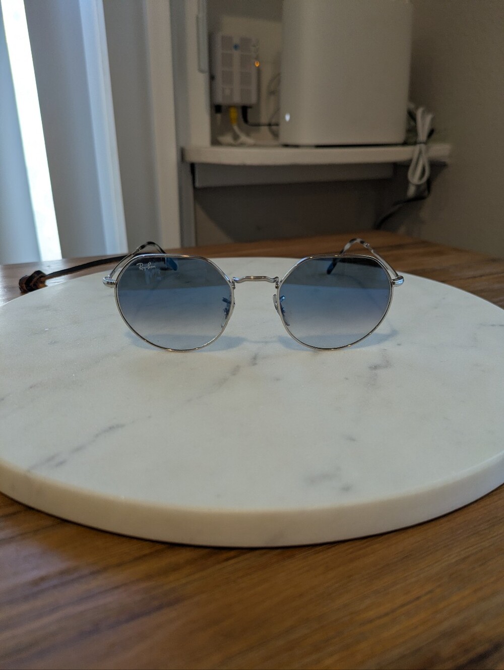 Ray-Ban Men’s Round Metal Sunglasses in Blue Gradient